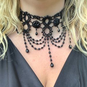 Victorian crystal necklace